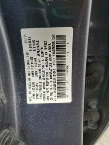 2013 HONDA ACCORD LX  