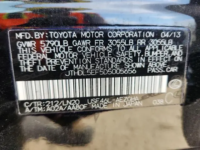 2013 LEXUS LS 460L  