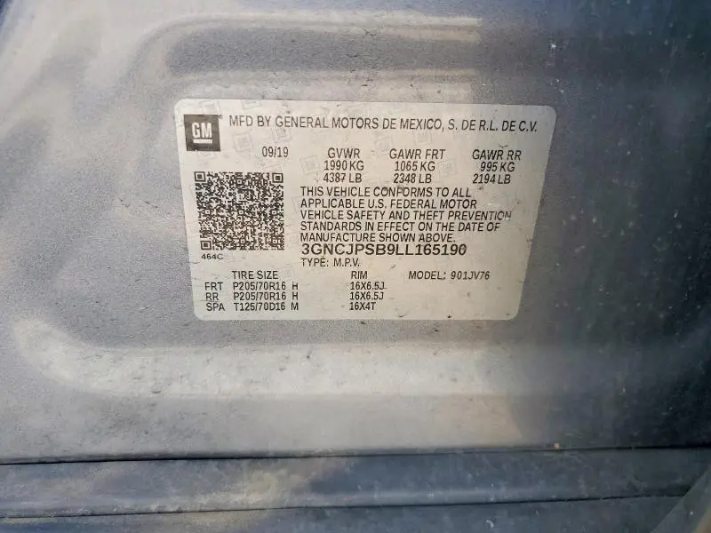 2020 CHEVROLET TRAX 1LT  
