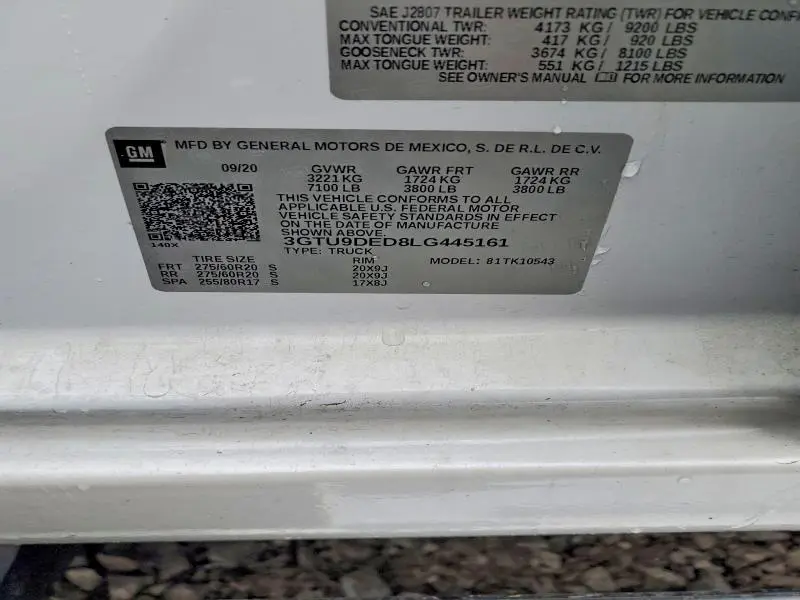 2020 GMC SIERRA K1500 SLT  