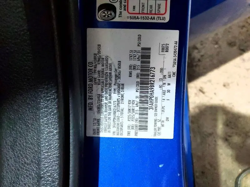 2011 FORD FUSION SE  