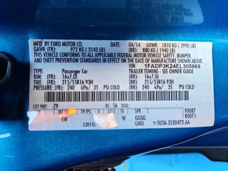 2014 FORD FOCUS SE  