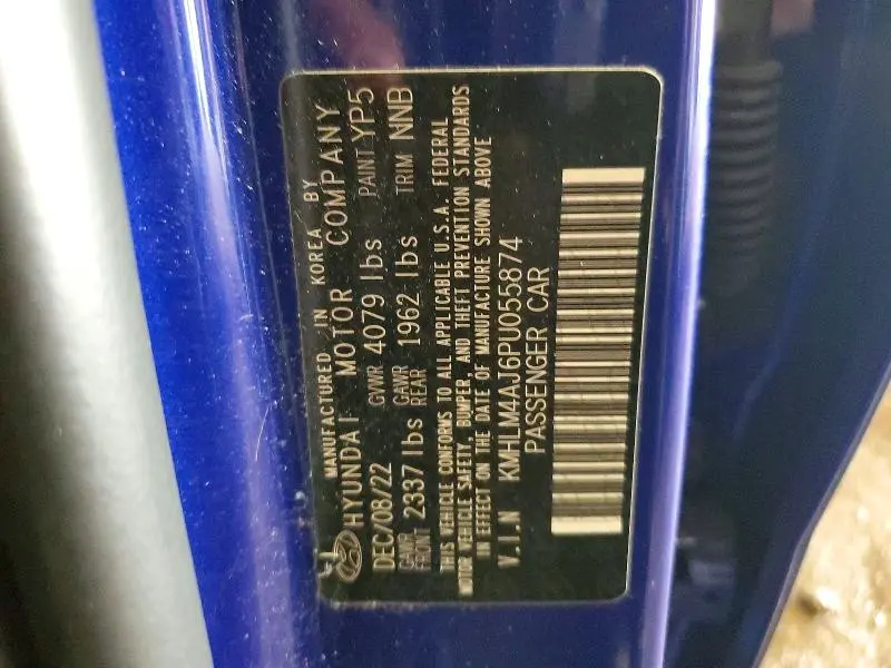2023 HYUNDAI ELANTRA BLUE  