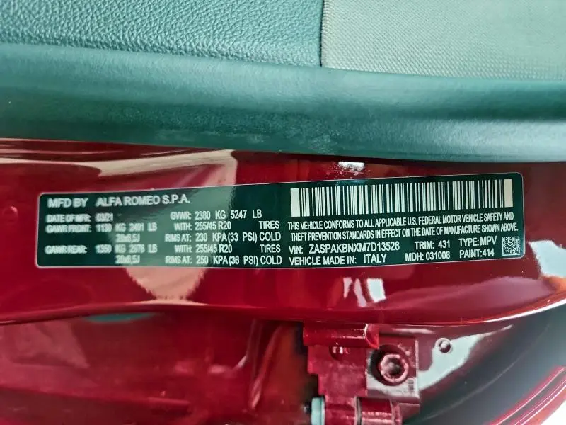 2021 ALFA ROMEO STELVIO TI  