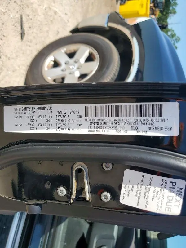 2012 DODGE RAM 1500 SLT  