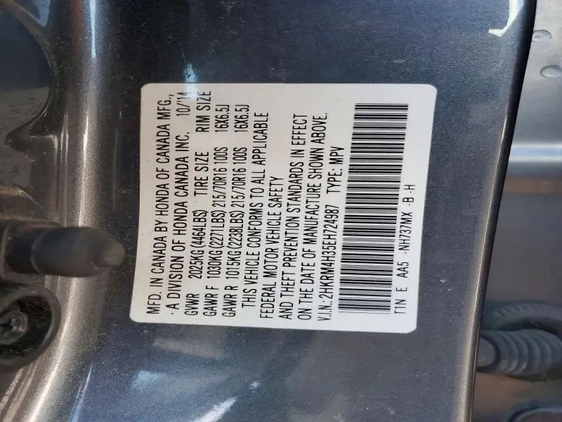 2014 HONDA CR-V LX  