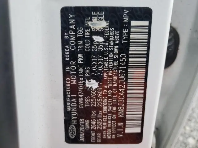 2018 HYUNDAI TUCSON SEL  