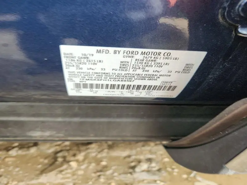 2020 FORD EXPLORER LIMITED  