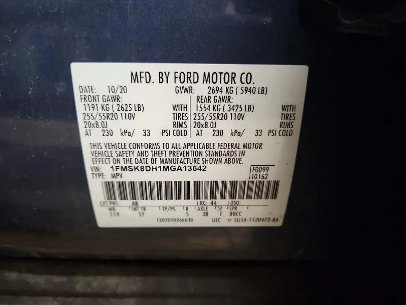 2021 FORD EXPLORER XLT  