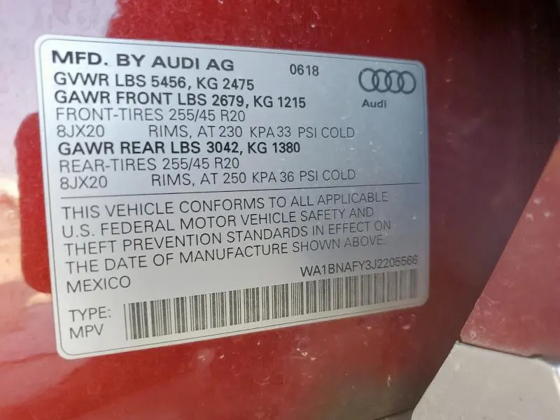 2018 AUDI Q5 PREMIUM PLUS  