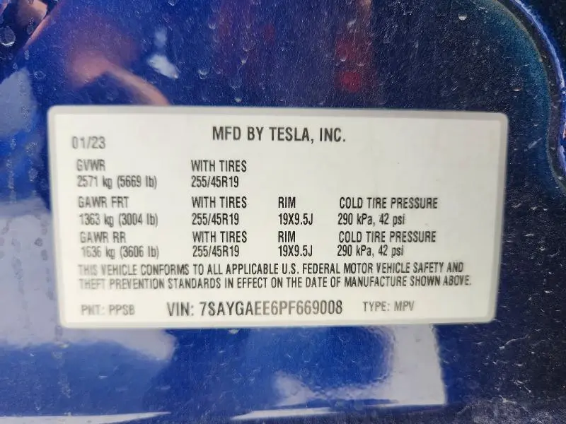 2023 TESLA MODEL Y   