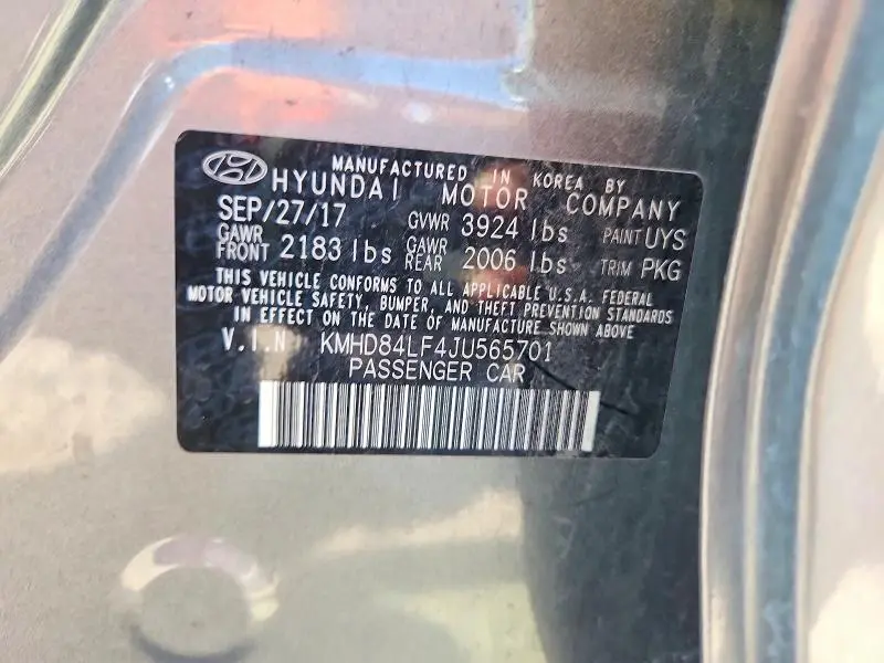 2018 HYUNDAI ELANTRA LIMITED  