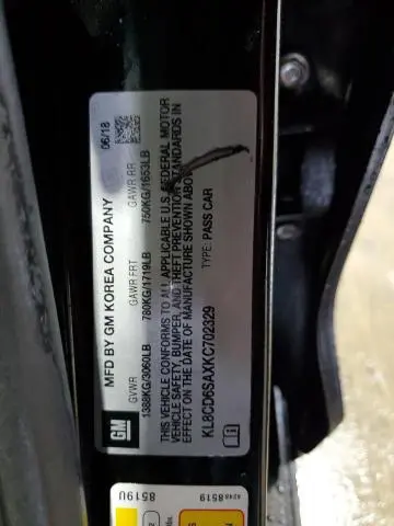 2019 CHEVROLET SPARK 1LT
