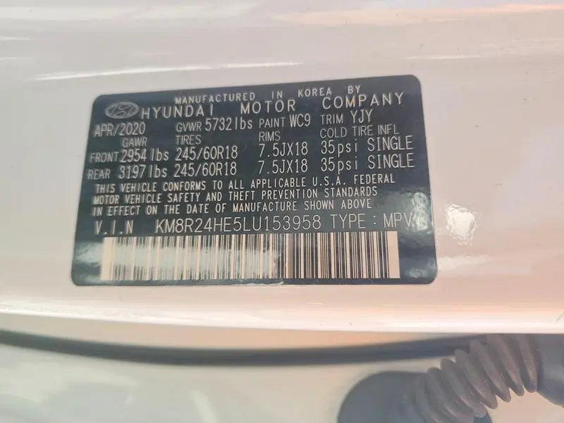 2020 HYUNDAI PALISADE SEL  