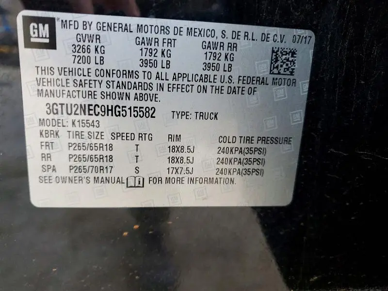 2017 GMC SIERRA K1500 SLT  