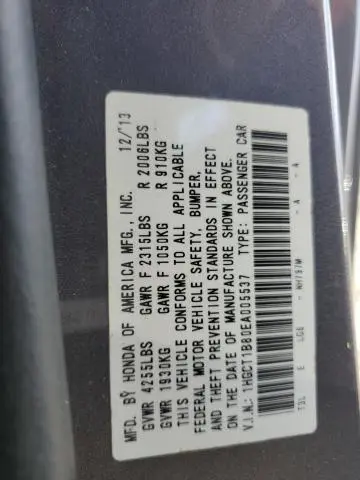 2014 HONDA ACCORD EXL  