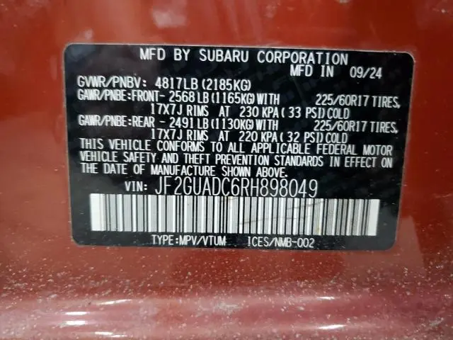 2024 SUBARU CROSSTREK PREMIUM