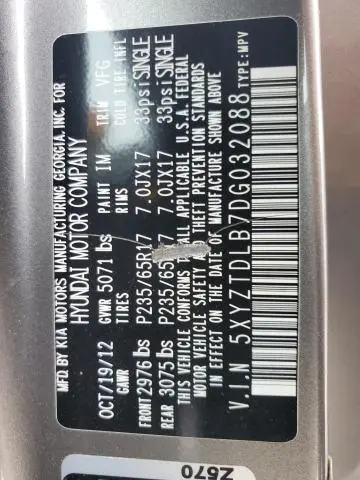 2013 HYUNDAI SANTA FE SPORT   