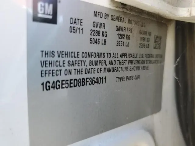 2011 BUICK LACROSSE CXS  