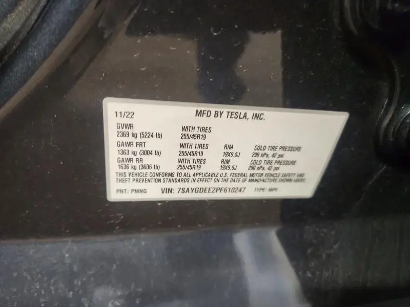 2023 TESLA MODEL Y   