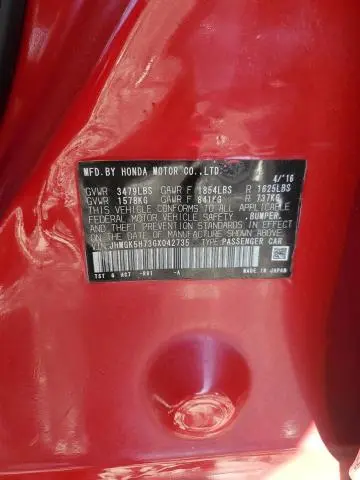 2016 HONDA FIT EX
