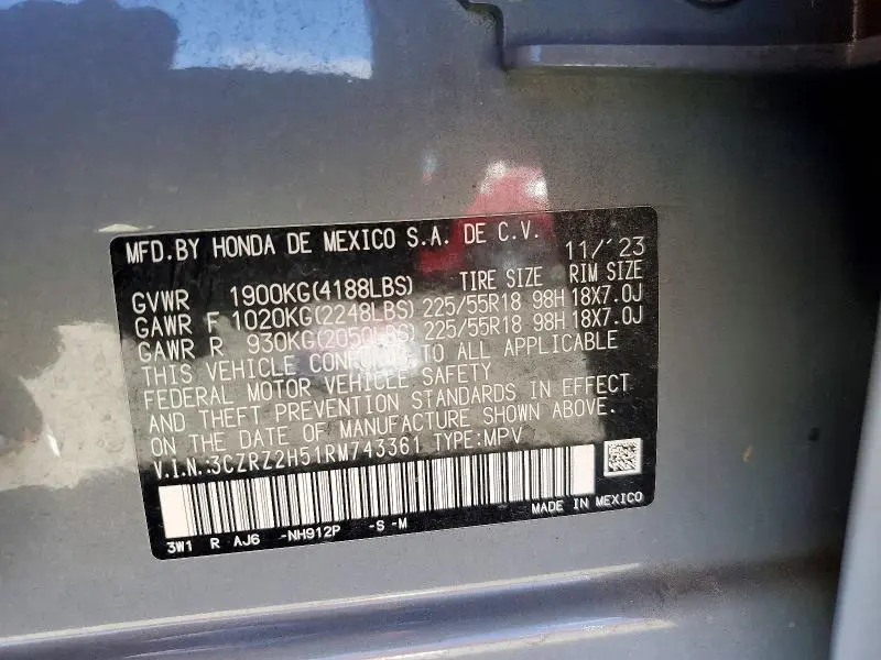 2024 HONDA HR-V SPORT  