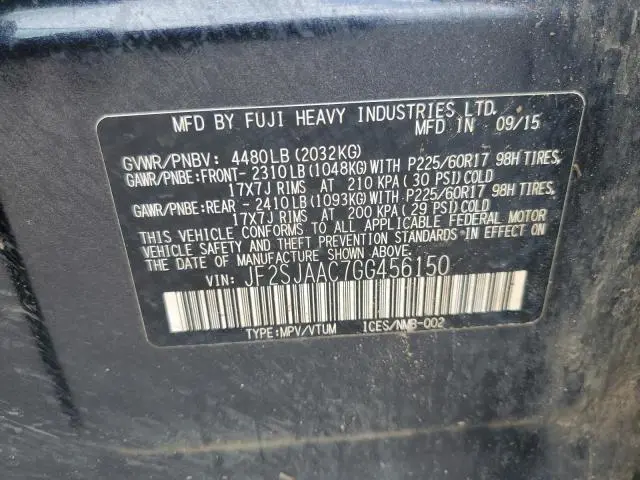 2016 SUBARU FORESTER 2.5I  