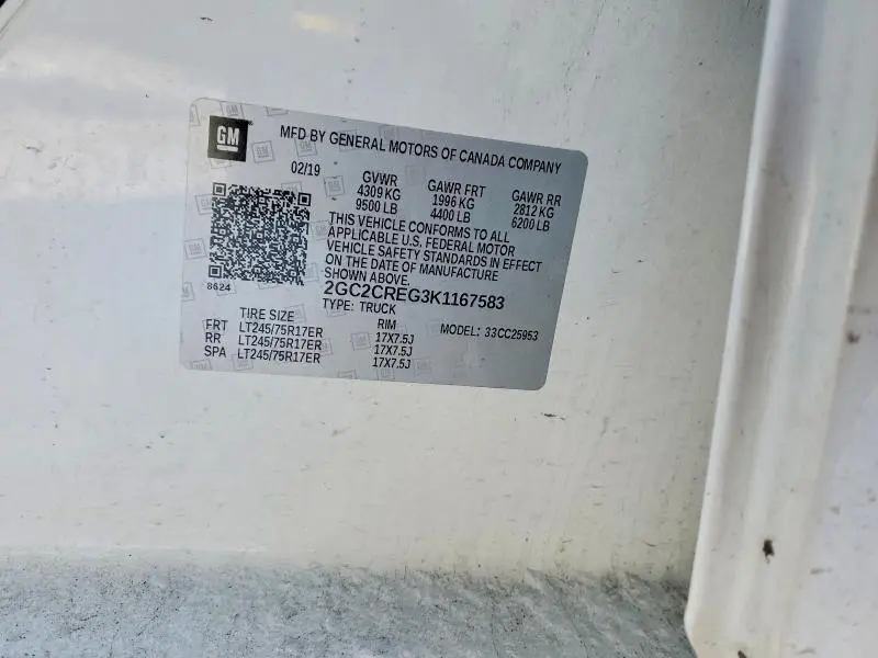 2019 CHEVROLET SILVERADO C2500 HEAVY DUTY  