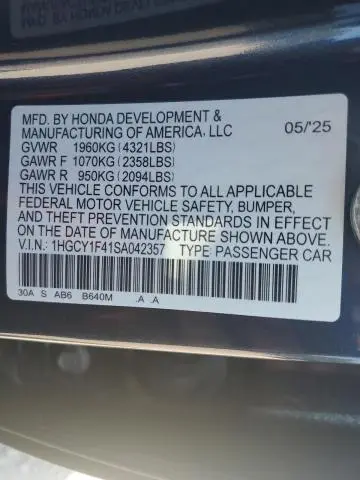 2025 HONDA ACCORD SE  