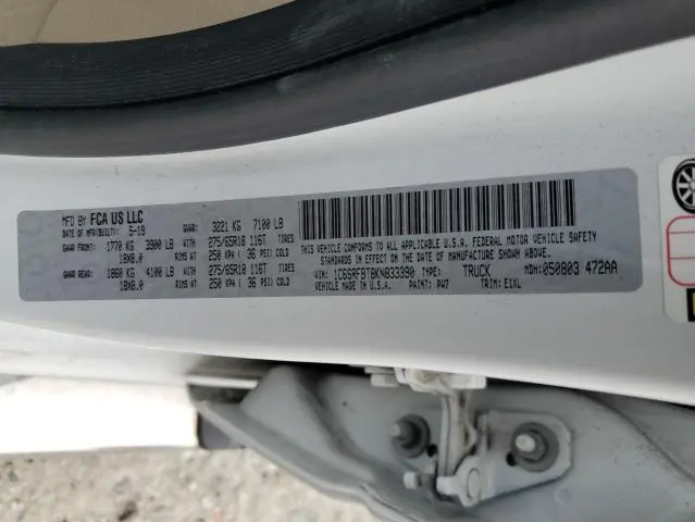 2019 RAM 1500 BIG HORN/LONE STAR  