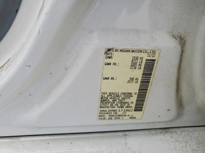 2013 NISSAN ALTIMA 2.5  