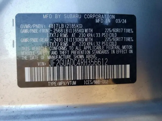 2024 SUBARU CROSSTREK PREMIUM  