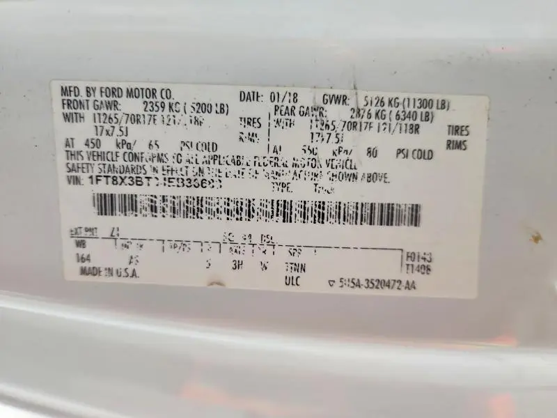 2018 FORD F350 SUPER DUTY  
