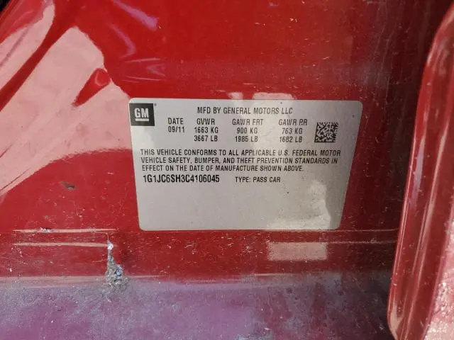 2012 CHEVROLET SONIC LT  