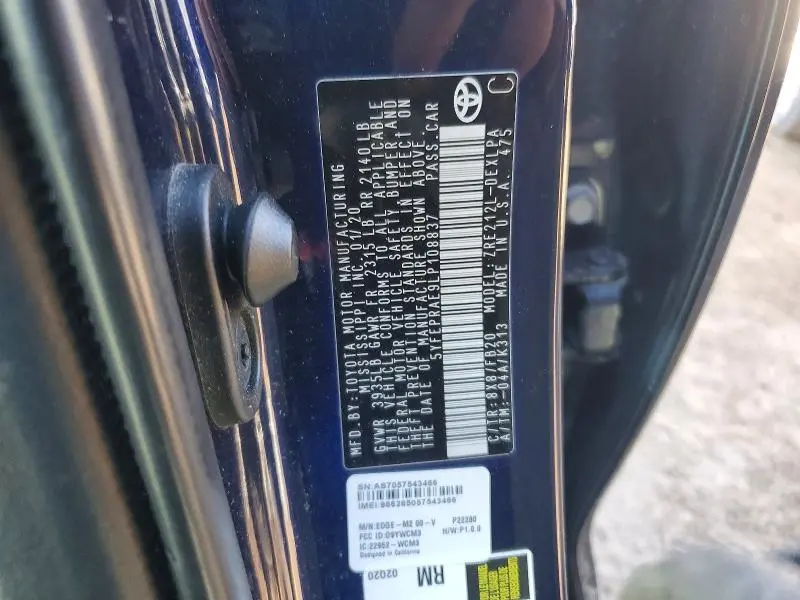 2020 TOYOTA COROLLA LE  