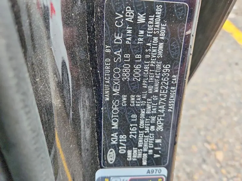2018 KIA FORTE S  