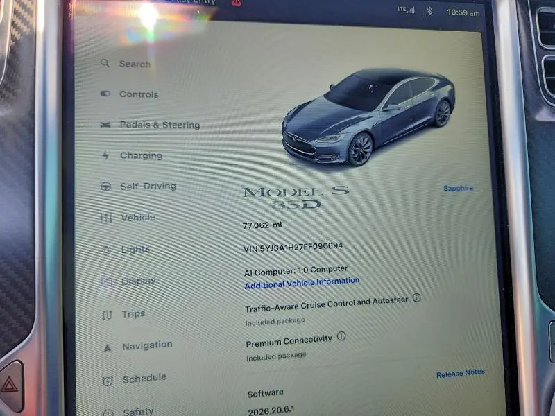 2015 TESLA MODEL S 85D  