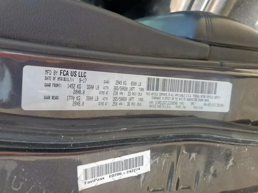 2018 DODGE DURANGO GT  