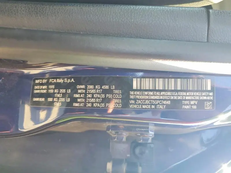 2016 JEEP RENEGADE TRAILHAWK  