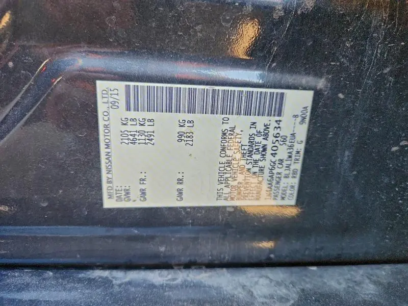 2016 NISSAN MAXIMA 3.5S  