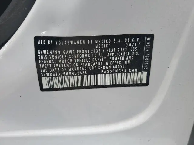 2017 VOLKSWAGEN JETTA SE  
