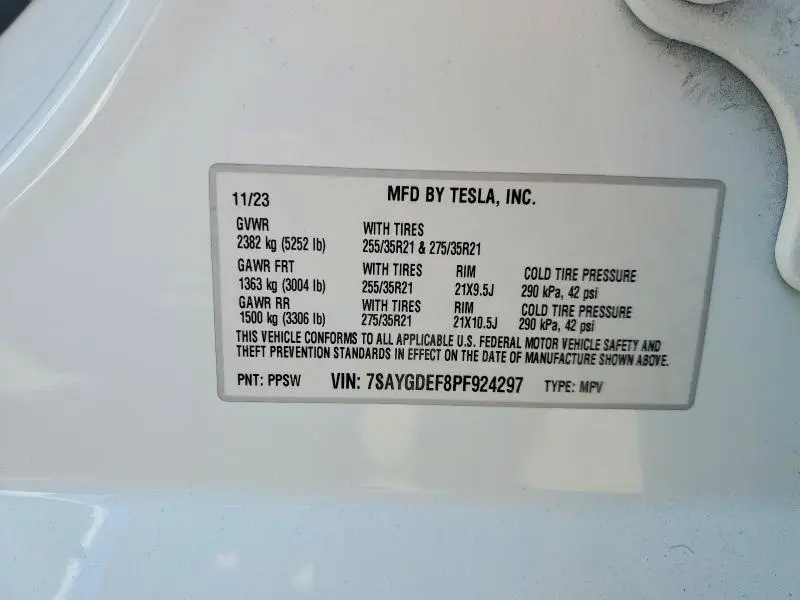 2023 TESLA MODEL Y   
