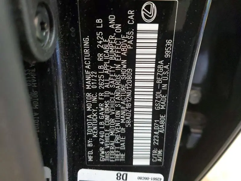 2022 LEXUS ES 350 BASE  