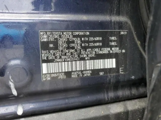 2021 TOYOTA RAV4 PRIME SE  