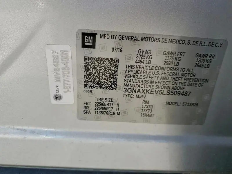 2020 CHEVROLET EQUINOX LT  