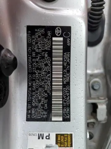 2020 TOYOTA COROLLA SE  