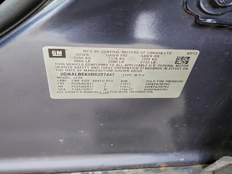 2013 CHEVROLET EQUINOX LS  