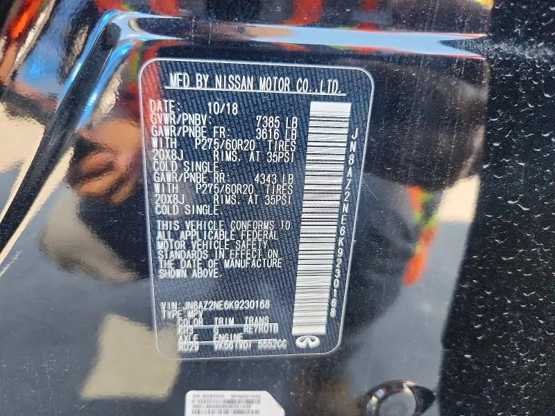 2019 INFINITI QX80 LUXE  