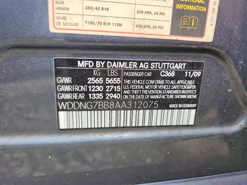 2010 MERCEDES-BENZ S 550  