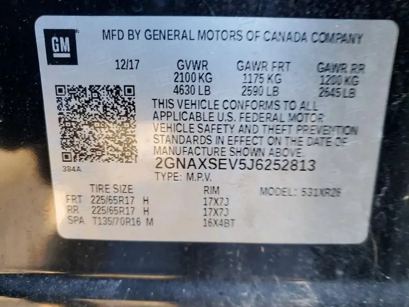 2018 CHEVROLET EQUINOX LT  